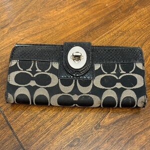 Coach Black and Gray Women's Wallet